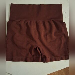 Burgundy High-Waisted Shorts